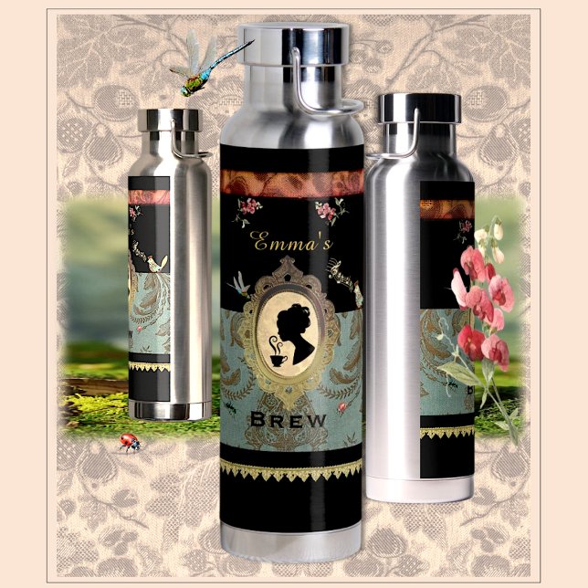 D'eau Bouteille isotherme de jardin rococo pour infusion (Iced or hot, coffee or tea, our pretty insulated bottle keeps her brew just right while on the go. )