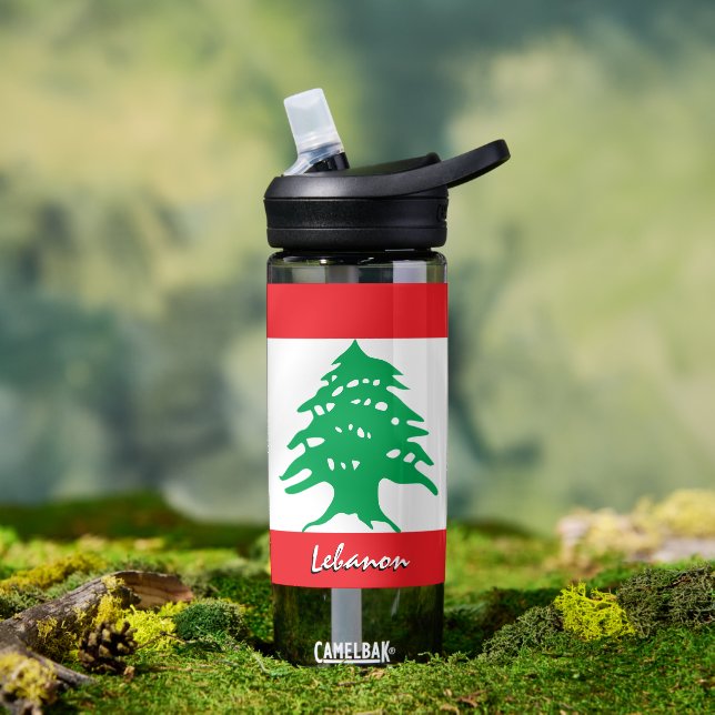 D'eau Bouteille libanaise, drapeau patriotique libanais (Extérieur)