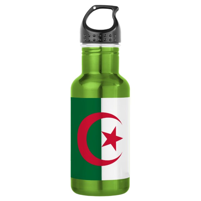 D'eau Bouteille Liberty avec drapeau d'Algérie (Devant)