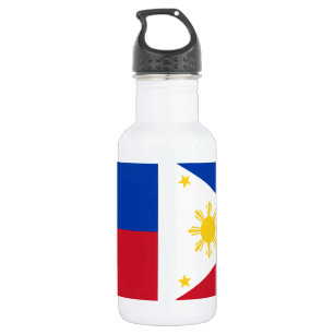 D'eau Bouteille Liberty avec drapeau des Philippines