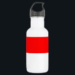 D'eau Bouteille Liberty avec drapeau d'Indonésie<br><div class="desc">Montrez votre fierté indonésienne avec la bouteille Liberty Bottle arborant le drapeau de l'Indonésie ! Cette bouteille d'eau durable et élégante est conçue pour célébrer le riche héritage indonésien. Le design rouge et blanc frappant du drapeau indonésien est bien visible, ce qui fait de cette bouteille une façon unique et...</div>