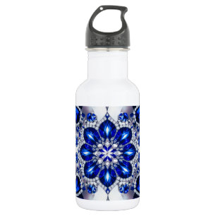 D'eau Bouteille Liberty Couleurs Bleues Blanches