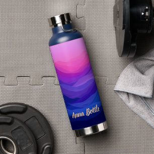 D'eau Bouteille personnalisée avec vagues ombrées de rêv