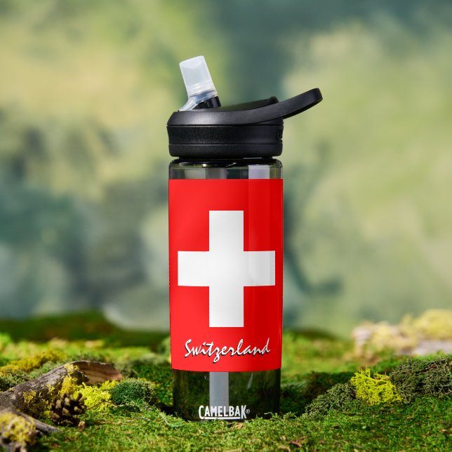D'eau Bouteille Suisse, Drapeau Suisse patriotique (Extérieur)
