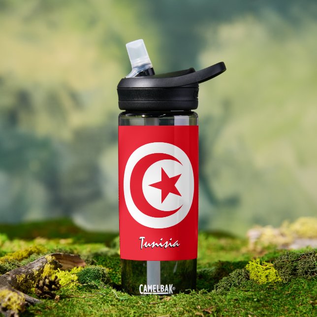 D'eau Bouteille tunisienne, Drapeau patriotique tunisien (Extérieur)