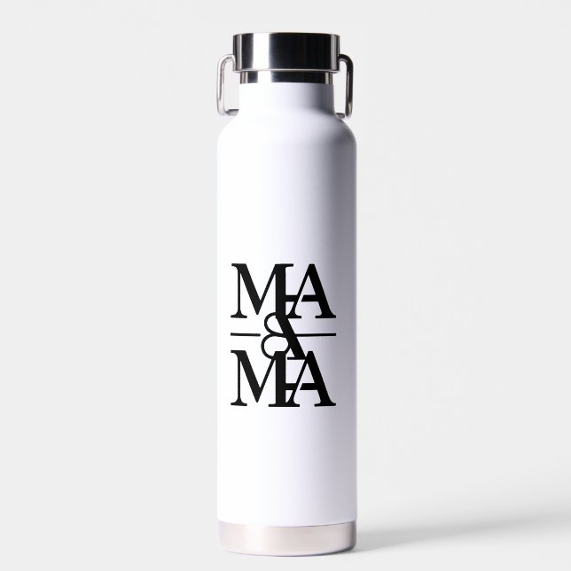 D'eau Chic Mama Bouteille Monochrome | Cadeau élégant (Avant)