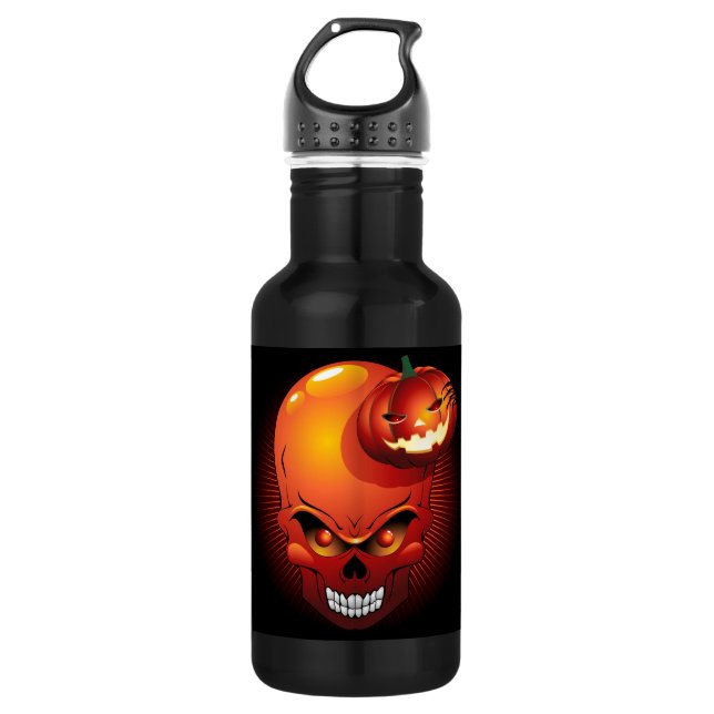 D'eau Crâne d'Halloween et bouteille de liberté Citrouil (Devant)