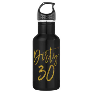 D'eau Dirty 30 Anniversaire d'huile d'or et bouteille d'