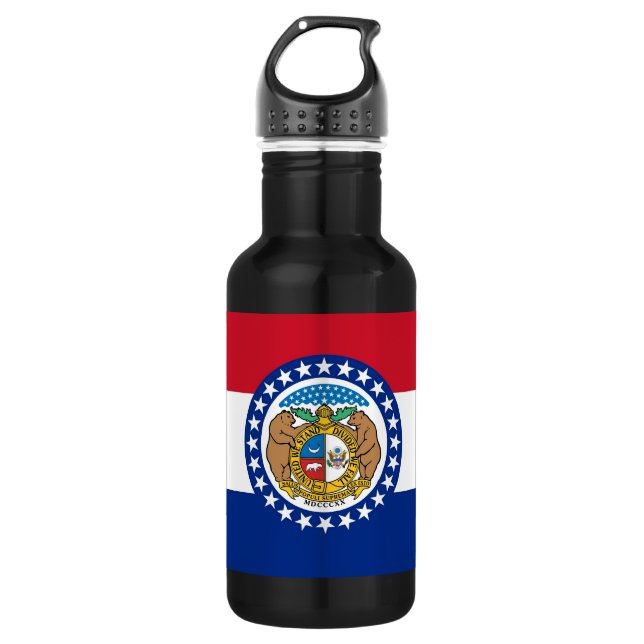 D'eau Drapeau de l'État du Missouri Bouteille de la libe (Devant)