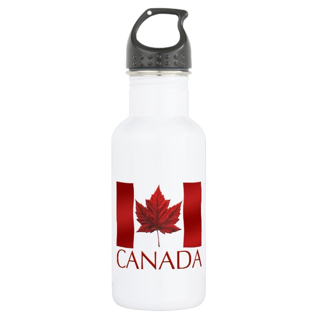D'eau En Acier Inoxydable Bouteille souvenir du drapeau du Canada (Devant)