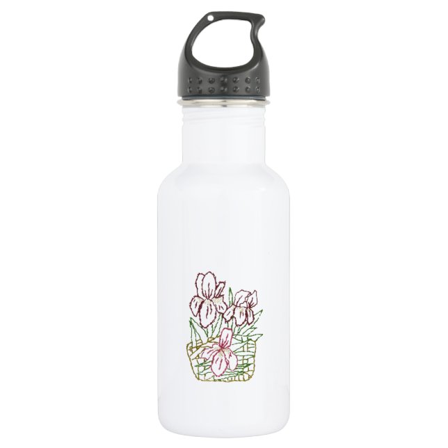 D'eau En Acier Inoxydable Iris Broderie Bouteille Liberty (Devant)