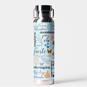 D'eau ESPAGNOL Affirmations Motivationnelles Bouteille d