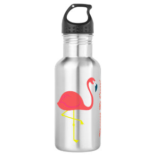 D'eau "Flamant rose je" bouteille thermique folle par la