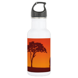 D'eau Silhouette africaine Safari - Bouteille Liberty
