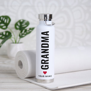 D'eau Simple Amour Grand-mère Nom personnalisé Bouteille