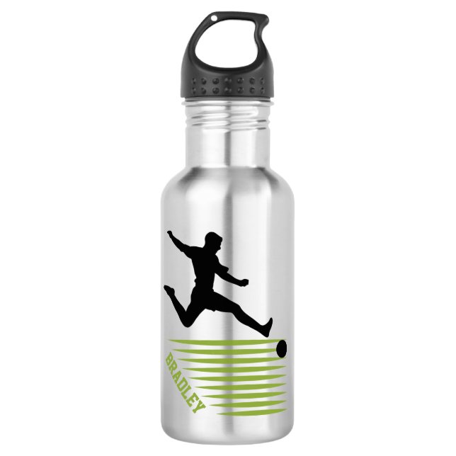D'eau Soccer sport design bouteille en acier inoxydable (Devant)