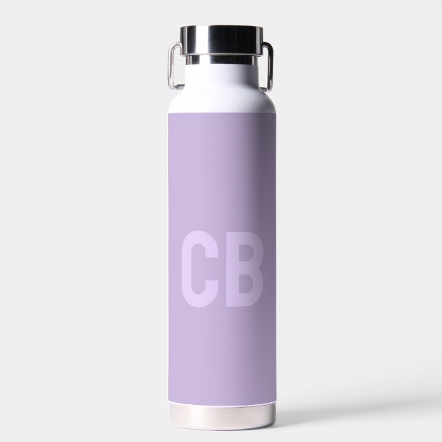 D'eau Tendance Couleur Douce Violet Monogramme Bouteille (Avant)