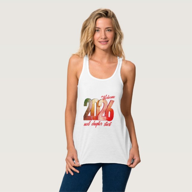 DÉBARDEUR 2026 WOMENS BELLA+CANVAS FLOWY RACERBACK TANKTOP (Devant entier)