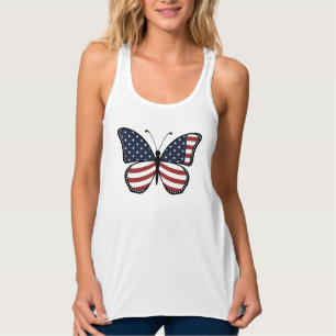 Débardeur American Flag Butterfly Design-62615
