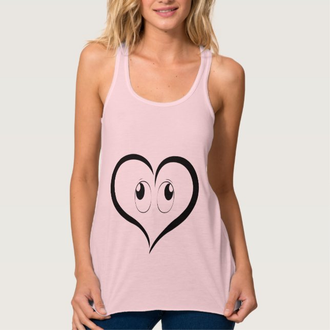 Débardeur Amour amusant T-shirt Coeur (Devant)