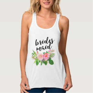 Débardeur Aquarelle Chic de Bridesmaid Floral