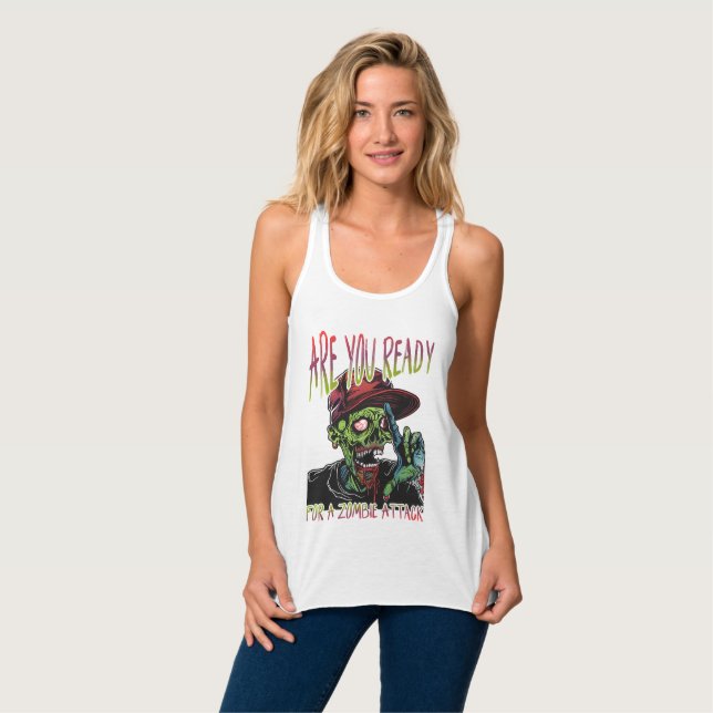 Débardeur Are You Ready | Zombie Attack Women’s Tank Top (Devant entier)