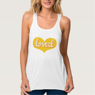 Débardeur BEAUCOUP AIMÉ -Coeur d'amour jaune -Femmes