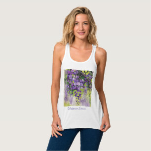 Débardeur Belles Fleurs De Wisteria En Aquarelle
