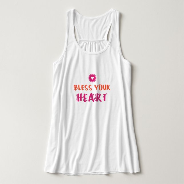 Débardeur Bénissez votre coeur Femme Flowy Racerback Débarde (Design devant)