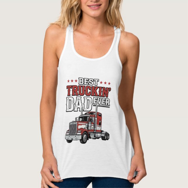Débardeur Best Truckin Dad Ever Vintage Truck Shirt Design_1 (Devant)