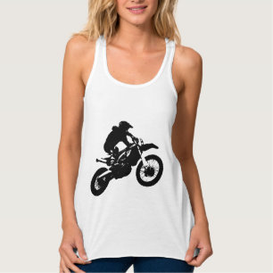 Débardeur Black White Pop Art Motocross Motorcyle Sport