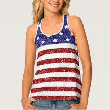 BLANC ROUGE PARTIES SCINTILLANT BLEUE STARS STRIPE