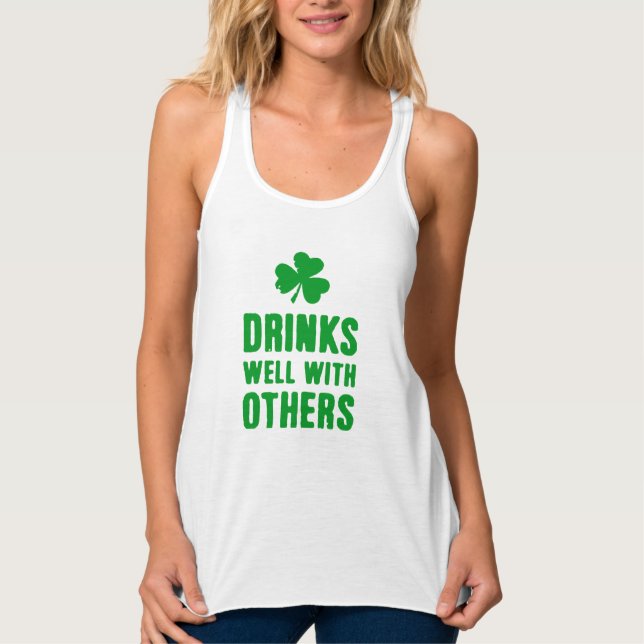 Débardeur Boire bien avec d'autres St. Patrick's Day Tee (Devant)
