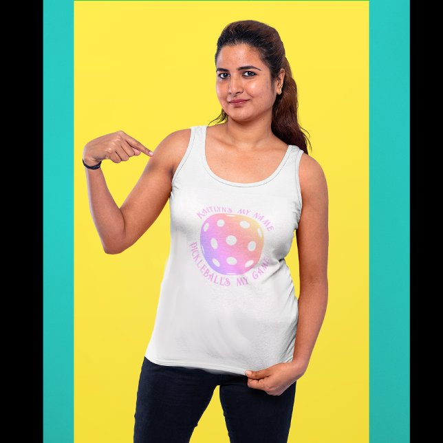 Débardeur Branché Humoristique Pastel Personnalisé Picklebal (Pretty personalized pastels!)