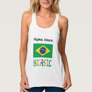 Débardeur Brésil Drapeau Brésil Personnalisé 