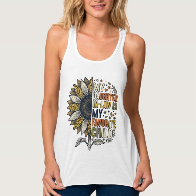 Débardeur Bru Sunflower Vintage Enfant Préféré Belle-Fille S (Devant)