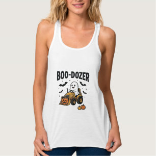 Débardeur Bulldozer fantôme de Halloween Boo-Dozer Design_1