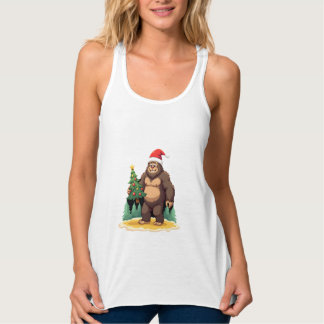 Débardeur Chapeau de Père Noël pour sapin de Noël Bigfoot