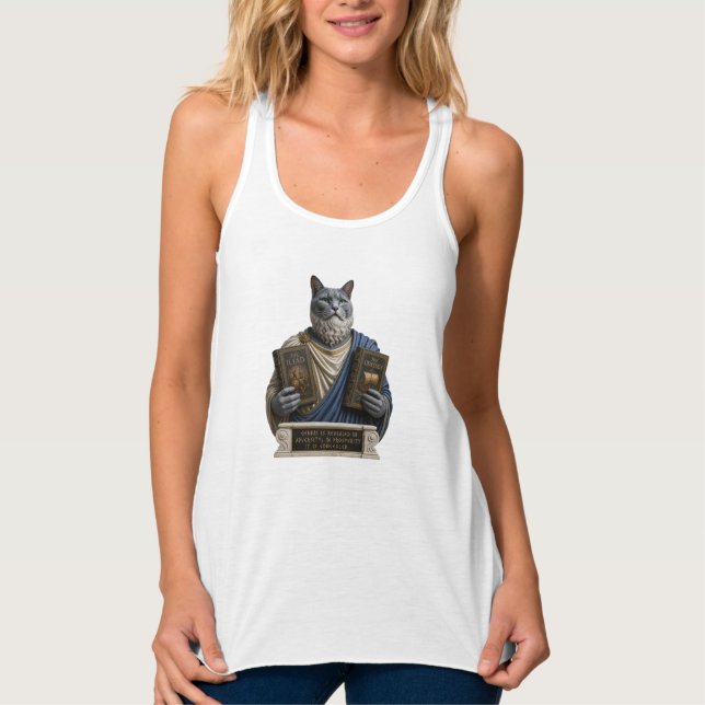 Débardeur Chat Russe Bleu Homère (Devant)