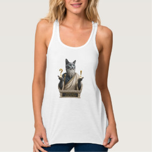 Débardeur Chat Socrate Bleu Russe