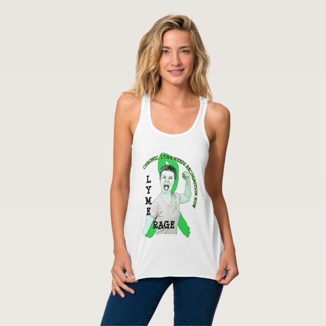 Débardeur Chemise à ruban contre la maladie de Lyme Rage de  (Devant entier)