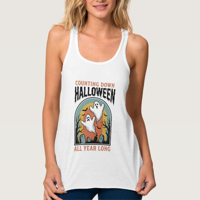 Débardeur Chemise de compte à rebours d'Halloween Graphique  (Devant)