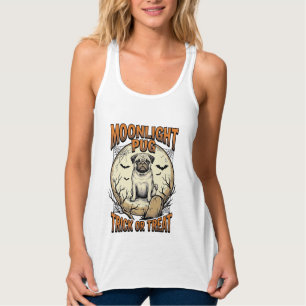 Débardeur Chemise de Halloween pour Pug avec gravure vintage