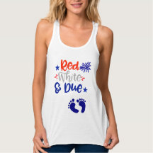 Chemise de maternité rouge blanc et 4 juillet