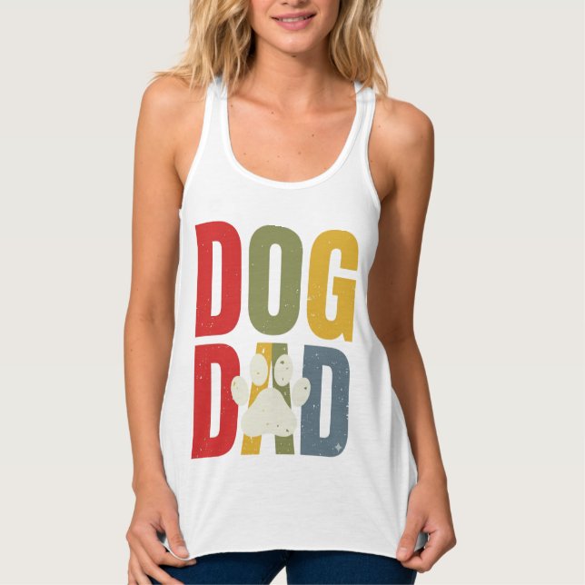 Débardeur Chemise de typographie rétro empreinte de patte de (Devant)