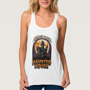 Débardeur Chemise Maison Hantée Vintage Halloween Bienvenue