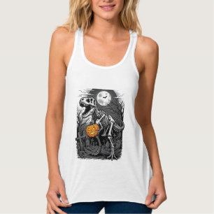 Débardeur Chemise Vintage Citrouille Squelette Dinosaure Hal