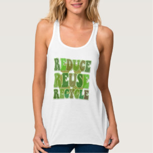 Débardeur Chemise vintage pour femmes Réduire Réutiliser Rec