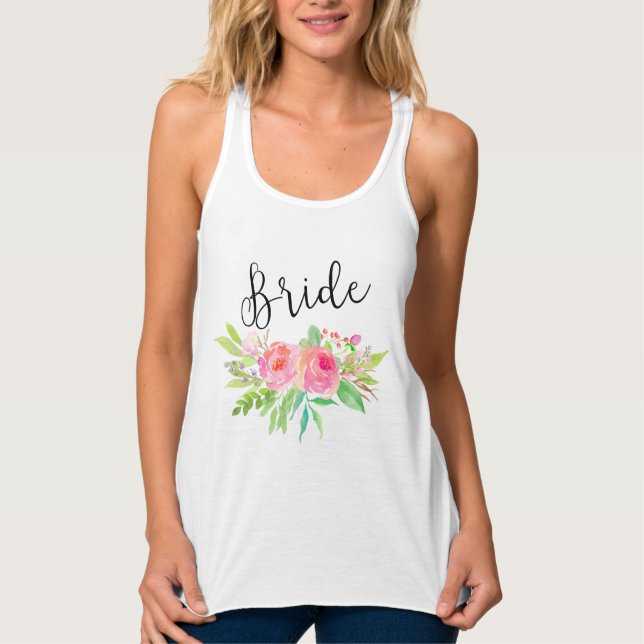 Débardeur Chic aquarelle Floral Bride (Devant)