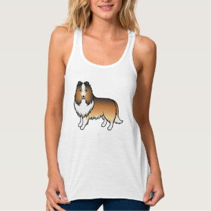 Débardeur Chien de dessin animé Shetland Shetland Sheltie sa